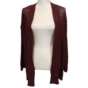 NWT American Eagle Outfitters Maroon Oversized Boho Cardigan.  Size S